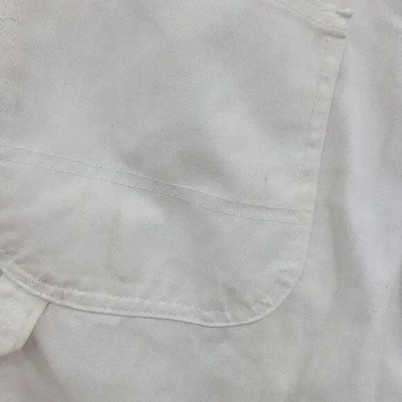 Unisex‎ Upcycled White Painters Pants 34x30 Multicolor Party Graffiti Streetwear